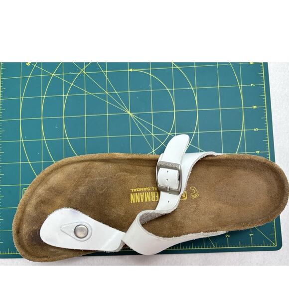 Neckermann Thong Sandals Leather Women's Size 40 EU / 9 - 9.5 US White See Pics - Picture 12 of 12